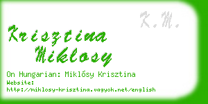 krisztina miklosy business card